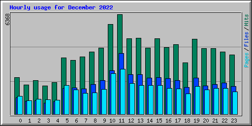 Hourly usage for December 2022